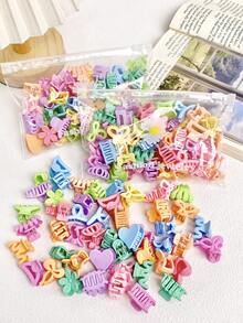 50 piezas/bolsa, diversos estilos de pinzas de pelo pequeñas (2,3-2,7 cm) aleatorias en empaque de margarita - Pinzas de pelo sólido elegantes y lindas de color caramelo para uso diario de las damas, pinzas de pelo pequeñas elegantes de color caramelo para el cabello, clips para el cabello (colores y estilos aleatorios) - Multicolor - Ver 2