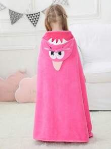 MICHLEY 1pc Baby Cartoon Hooded Water Absorption Towel Unisex Soft Swimming Bathrobe Large Washcloths 27.5" X 45.5" For 0-7Y