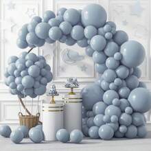 129 Stücke pastellblaue Ballons in verschiedenen Größen 18 12 10 5 Zoll für Girlanden und Bögen, hellblaue Ballons für Geburtstag, Baby-Dusche, Geschlechteroffenbarung, Ostern, Hochzeit, Party-Dekoration, Sommer-Geschenke, Stranddekor, Einschulung, Schul-Bedarf, Raumdekoration