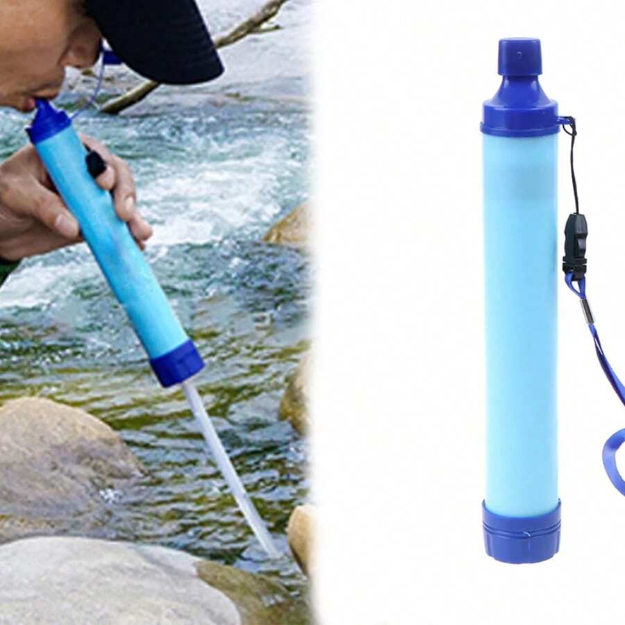 1 Stück Stroh-Wasserfilter für den Outdoor-Bereich: Notfall- und Camping-Zubehör für sauberes Wasser unterwegs! Outdoor-Wasserreiniger Camping Wandern Notfall Leben Tragbarer Reiniger Wasserfilter geeignet für Bäche, Seen Outdoor Camping