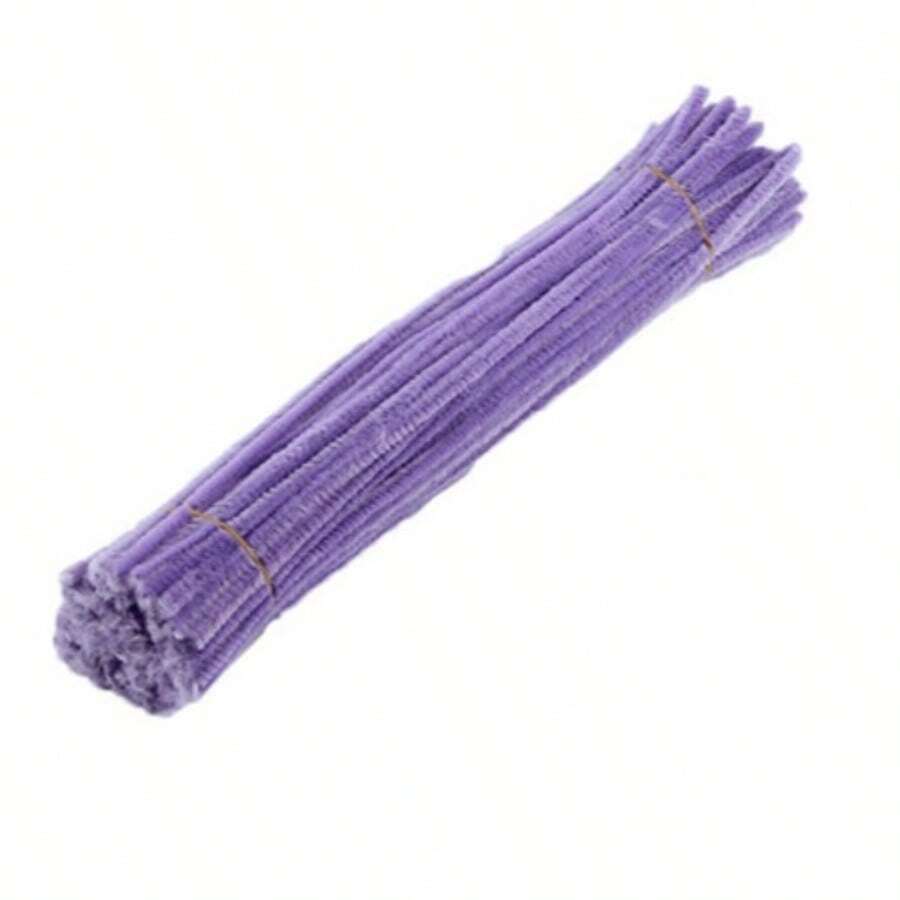 100 Chenille Stems/Pipe Cleaner Choose Color Assorted DIY Craft DIY Play Toy Kid - 中紫紅色 - 查看 1