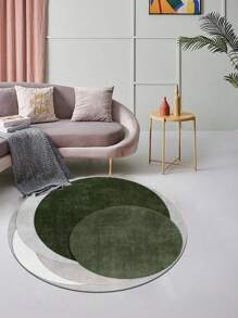 1pc Velvet Material Luxurious Geometric Round Pattern Printed Throw Blanket, Machine Washable, Suitable For Study, Bedroom, Living Room And More Scenarios. (Wrinkles May Occur Due To Factory Packaging, Just Low-Temperature Iron The Product To Restore Flatness After Receiving)