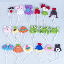 手工编织宠物帽，迷你宠物帽，可爱动物帽，包括考拉、青蛙、编织、仓鼠、鸟