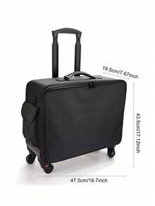 Large Capacity Professional Trolley Makeup Case, Cosmetic Organizer Box For Eyelash Extension, Nail Art, Beauty Tools - Black - View 12