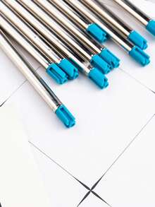 10 Multi-Purpose Ballpoint Pen Refills, Universal Refill Length 10cm, International Standard Refills For School, Office, Ballpoint Pen Refills For Click Pens, 1mm Medium Nib, Parker Refills Compatible - Multicolor - View 6