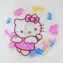 Sanrio Sanrio Hello Kitty Waterproof Shower Cap For Women, Soft & Comfortable Bath Hat With Brim, Suitable For Kitchen, Hair Care And Oil Fume Protection Back To School