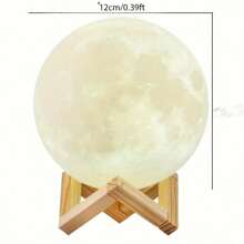 1 Decorazione 3D a luce di luna, adatta per camera da letto, ufficio, scrivania, perfetta per decorazione della casa, alimentata a batteria, perfetta come regalo per le vacanze