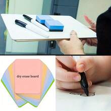 1Pc Writing Board Double-Sided Message Record Small Whiteboard Portable Mini Color Whiteboard Message Board Nonmagnetic Whiteboard Pen Eraser For Household Office, Etc Record Important Information Gift Home Decor Back To School Room Decor School Supplies