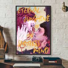 1 pieza Pintura en lienzo del cartel de la película "La eterna luminosidad de una mente sin recuerdos", decoración moderna para la pared del hogar, sala de estar, dormitorio o bar, sin marco