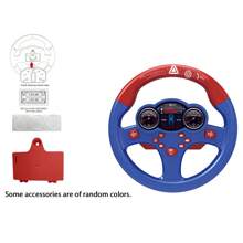 Kids Steering Wheel Toy With Light And Music, Car Backseat Simulated Driving Steering Wheel Gifts Toys For Kids