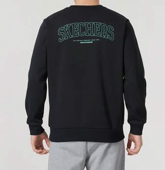 Skechers Moda Confortável Fitness Ao Ar Livre Corrida Casual Pullover Sweatshirts, Forro Térmico, Conjunto de Roupas Esportivas Casal