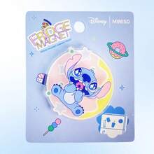 Miniso Disney Stitch Food Party Series Creative Rotating Fridge Magnets - Circle, Cute Cartoon Design, Fun Rotating Feature (1 PC)