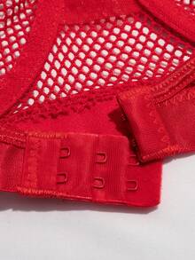 女士性感内衣套装聚拢吊袜带钢托文胸花朵刺绣3件套 - 紅菱網 - 查看 11