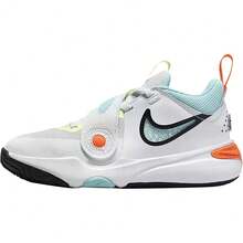 Nike Zapatillas de baloncesto casuales para jóvenes TEAM HUSTLE D 11 (PS) - Blanco azul - Ver 4