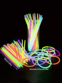 50/100pcs Neon Glow Sticks 8" - Assorted Colors, Colorful Neon Glow Sticks, Suitable For Parties, Bars, Nightclubs | Plastic, Christmas Party Decoration,No Power Required | Perfect For Party Decoration,Christmas Perfect For DIY Necklaces & Bracelets, Ideal Party Favors - Multicolor - View 7