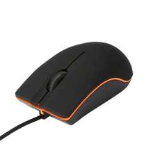 Ratón con cable M20 de 1200 DPI, ratón de oficina con textura mate antideslizante para negocios, oficina y hogar en laptop - Negro - Ver 1