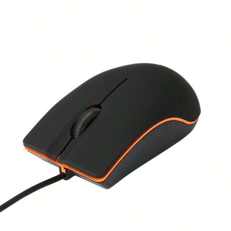 Ratón con cable M20 de 1200 DPI, ratón de oficina con textura mate antideslizante para negocios, oficina y hogar en laptop - Negro - Ver 1
