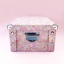 Hộp lưu trữ in màu hồng có thể gập lại, hộp đựng đồ dùng văn phòng kinh doanh, hộp đựng đồ trang trí nhà cửa có nắp, dung tích lớn - Nhiều màu - Xem 11