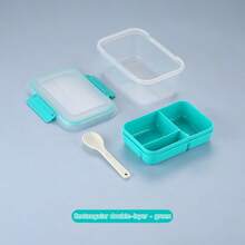 1 pezzo Bento box trasparente e portatile multi-strato, contenitore per spuntino per picnic senza bisfenolo A, Bento box per studenti e lavoratori d'ufficio