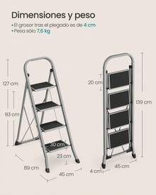SONGMICS Ladders & Accessories - 灰色 - 查看 5