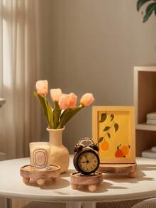 1 件日式方形木托盘，装饰拼盘，用于早餐、小吃、干果、下午茶、甜点 - 棕色 - 查看 1