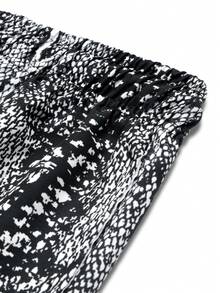 Men's Snake Skin Print Beach Shorts, Simple & Fashionable, Suitable For Summer,Hawaiian - Black - View 5