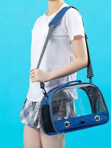 Vogelreisekäfig mit Sitzstange, Papageien-Rucksack-Käfig mit Edelstahlplatte, tragbare Haustier-Transporttasche für Vogelkäfig-Zubehör, transparenter Reisekäfig für Wellensittich, Sittich, Nymphensittich