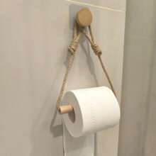 1 pezzo Portasalviette da cucina in corda LDQ - Intreccio in corda di legno massiccio, portasalviette da parete in tessuto senza profumo, creativo senza foratura - Per cucina e bagno - Perfetto regalo per il ritorno a scuola e per la casa nuova