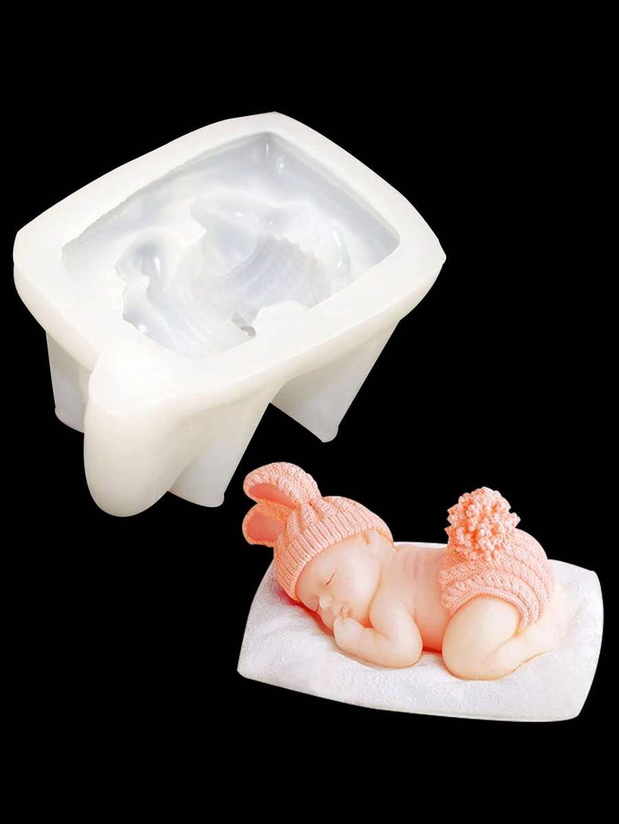 1 件婴儿硅胶模具，适用于 DIY 环氧树脂铸造礼品/肥皂蜡烛制作