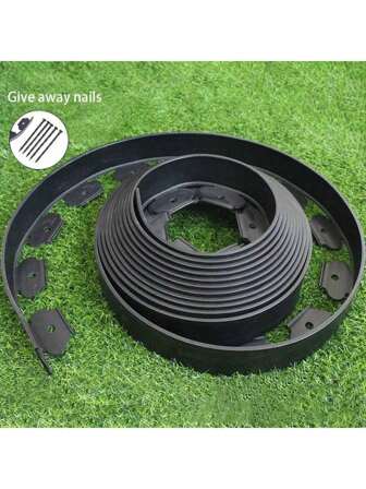 New 2025 Household Garden 10M/5M Fixed Garden Fencing, Plastic Lawn Edging Landscape Edging Garden Border Kit, With 30pcs Anchors, Easy Installation, High Quality Fencing