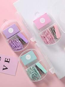 1pc Mini Stapler, Candy Color Compact Portable Student Office Stapler, Cute Handheld Effortless Stapler, Novelty Creative Metal Binding Stationery - Back To School Supplies (Random Color)