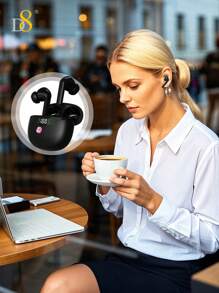 D8 Wireless Earbuds, 5.3 Headphones HiFi Stereo, 5H Playtime In-Ear Earbud, Earbuds With LED Power Display, Earphones Sport Headset Compatible With Android Cell Phone Sports Workout
