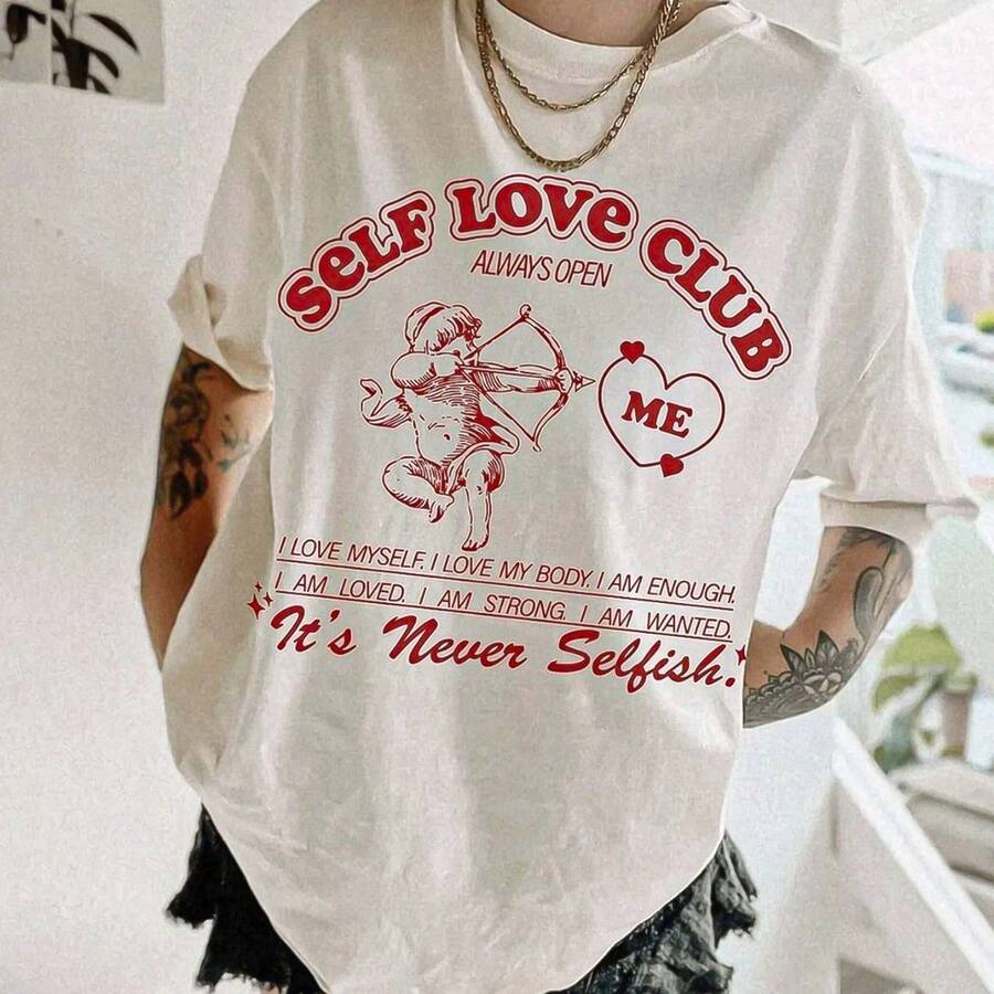 Unisex Cotton Self Love Club T-Shirt Shirt