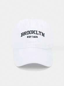 1pc Women's Embroidered "BROOKLYN" Washed Baseball Cap, Adjustable Outdoor Sun Protection Casual Hat For Spring Autumn Travel Beach, Unisex Y2K Style Cap For Young Adults - Baseball Cap - View 18