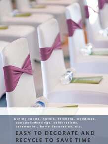 30/50/100pcs - Spandex Stretch Universal Slipcovers For Banquet, Party, Wedding Decor  Easy Clean, Reusable & Wrinkle-Free(White,Black)