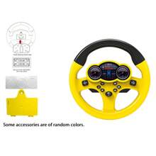 Kids Steering Wheel Toy With Light And Music, Car Backseat Simulated Driving Steering Wheel Gifts Toys For Kids