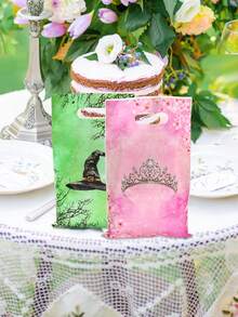 10/24/50 件 25*16.5 厘米女巫图案礼品袋、手提包、女巫主题婚礼宝贝送礼会生日派对家庭朋友节日派对装饰用品、派对答谢礼品袋、多用途礼品包装用品