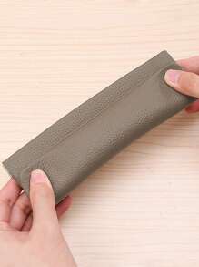 Carteira Longa de Couro Legítimo de Gado com Fechamento Automático, Conveniência e Grande Capacidade em 1 Peça, Adequado para Passaporte, Carteira de Motorista, Capa de ID, Armazenamento de Fones de Ouvido e Cabo de Dados, Bolsa de Armazenamento de Dinheiro, Nécessaire