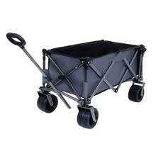 Collapsible Folding Wagon 300L,49" Extra Long Collapsible Wagon With Tailgate, All-Terrain 7"X 4" Big Wheels,Beach Wagon Cart Heavy Duty 400LBs Foldable Foldable Beach Wagon For Garden Sports Camping - Nhiều màu - Xem 9