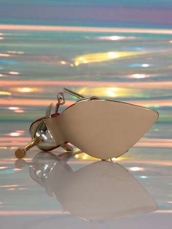 Damsandaler med spetsad tå med enkel rem Stiletto med hög klack