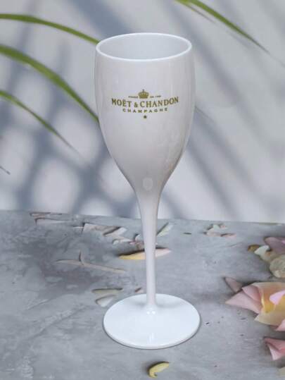 1-12 Pieces Set Ice Bucket Wine Glasses, Stylish Reusable White Plastic 4L Ice Bucket Plastic Champagne Glasses - 5.98oz For Party & Family Use, Dishwasher Friendly, For Outdoor, Camping, Gift For Father