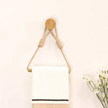 1 pezzo Portasalviette da cucina in corda LDQ - Intreccio in corda di legno massiccio, portasalviette da parete in tessuto senza profumo, creativo senza foratura - Per cucina e bagno - Perfetto regalo per il ritorno a scuola e per la casa nuova