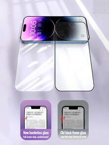 ZYONS 2pcs Tempered Glass Screen Protector Set (1pc Back Cover + 1pc Front Cover), Anti-Scratch Anti-Shock, Compatible With IPhone 17 Pro Max/17 Air/16E/16 Plus/16 Pro/16 Pro Max/15/14/13/12/11/X/8/7 Series - 1+1 - View 9
