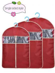 1件加厚透气3D服装防尘罩，可折叠衣柜收纳袋，适用于羽绒服、皮草大衣、外套、西装等，半透明3D服装罩，悬挂式防尘罩，适用于卧室、衣橱、衣柜、家居、宿舍收纳整理或旅行