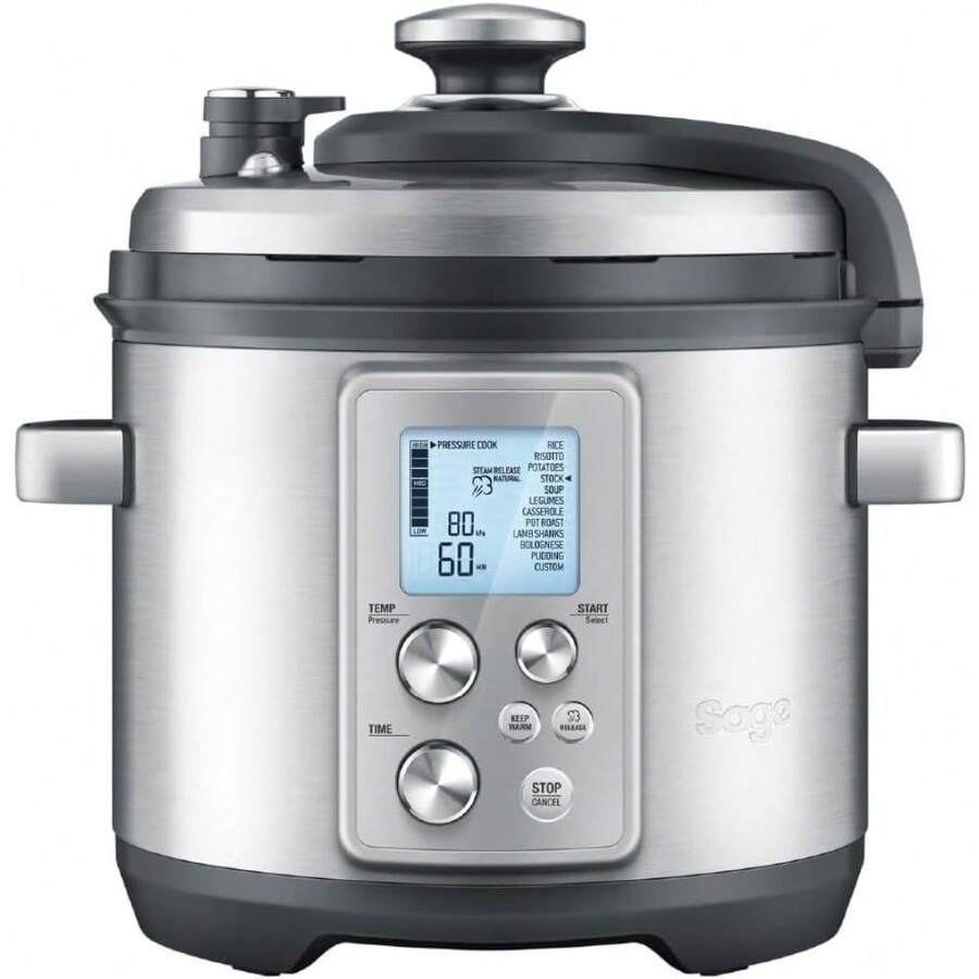 The Sage Risotto Plus Multi Cooker, Brushed Stainless Steel, BRC600UK, Silver - 1(1)	 Fast Slow Cooker Pro - View 1