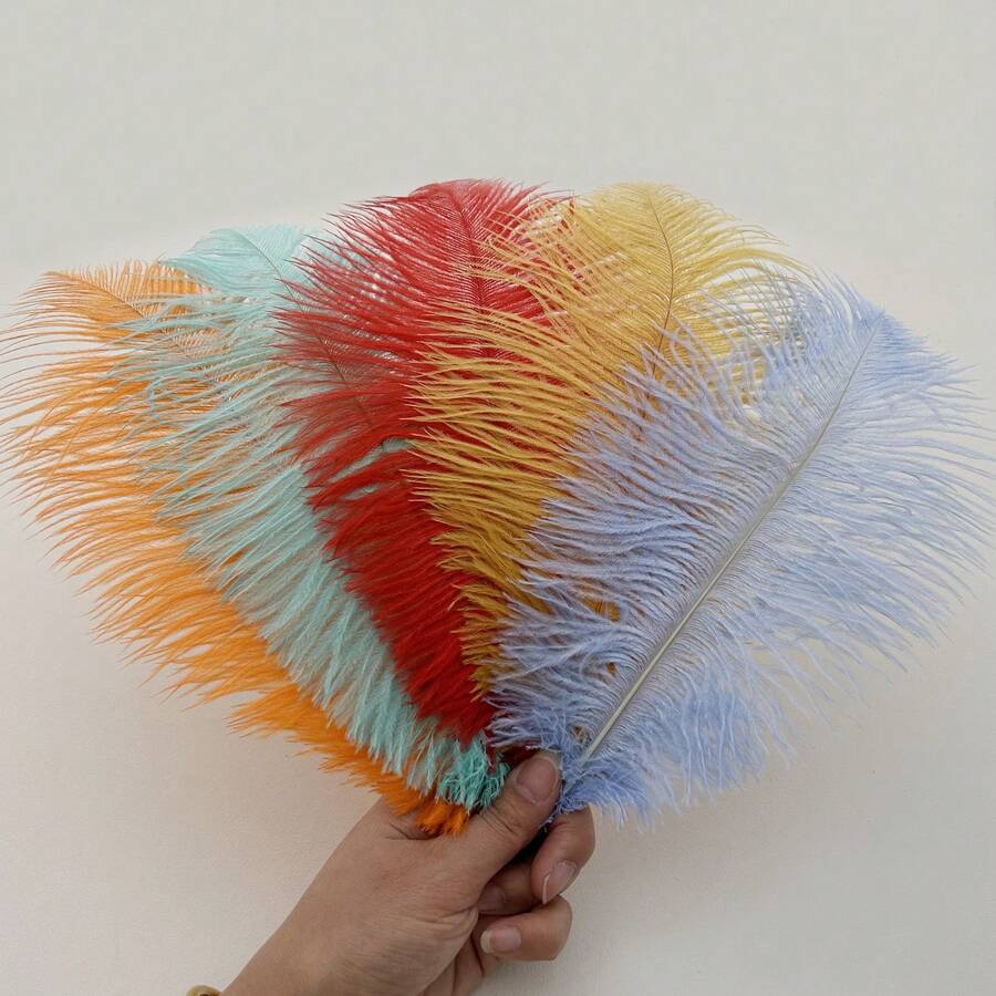 5/10/20 buc. 25-30 cm/9,8-11,8 inch Artificiale pene de struț Articole pentru petrecere Pene DIY Ziua Îndrăgostiților Accesorii pentru ambalaj cadouri Cusut Îmbrăcăminte Accesorii Pene Nuntă Decorație Casă Comodă Ornament Fond Foto Recuzită