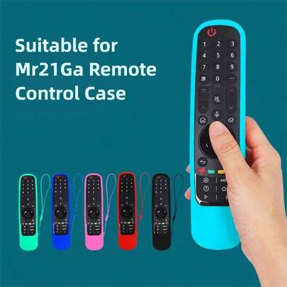 נרתיק מגן סיליקון, מתאים לשלט רחוק חכם AN-MR21GA AN-MR21GC MR22GN MR22GA Magic שלט רחוק AN-MR21; עמיד בפני זעזועים, ניתן לכביסה, עם בידוד חבל תלייה, קישוטי מסיבות, גאלנטינים, גור, קרנבל