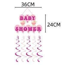New Gender Reveal Party Decorations 3D Spiral Door Hanging Decor, Pink & Blue Room Wall Backdrop, Birthday Party Ceiling Hanging Ornament, Non-Woven Fabric DIY With Ropes & Hooks