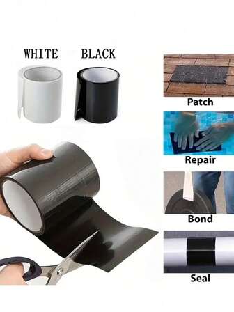 1 卷超强力防水胶带，立即止漏 - 户外、花园（5 厘米/1.96 英寸 * 150 厘米/59 英寸）、厨房、浴室、管道、水管密封修复，大尺寸（10 厘米/3.94 英寸 * 150 厘米/59 英寸）可选