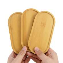 Multi Bamboo Tray Wood Saucer Flower Pot Tray Cup Pad Coaster Plate For Kitchen Decorative Plate Creative Coaster Coffee Cup Mat